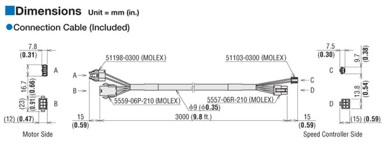 DSCI26UAM-15A-3V - Dimensions