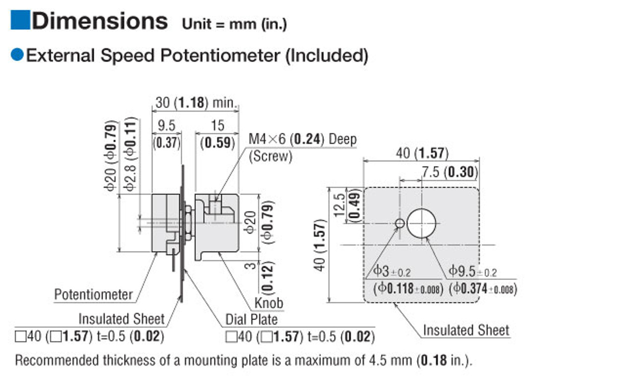 DSCI540UAM-36A-3V - Dimensions