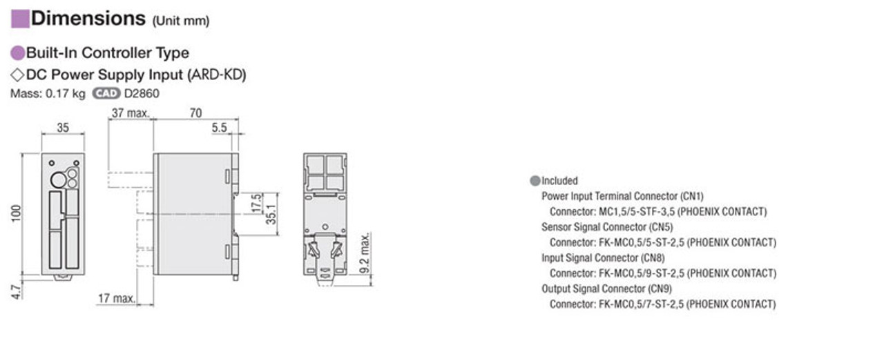 EAC6R-D10-ARMKD-3 - Dimensions