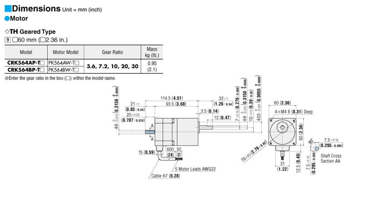 PK564AW-T10 - Dimensions