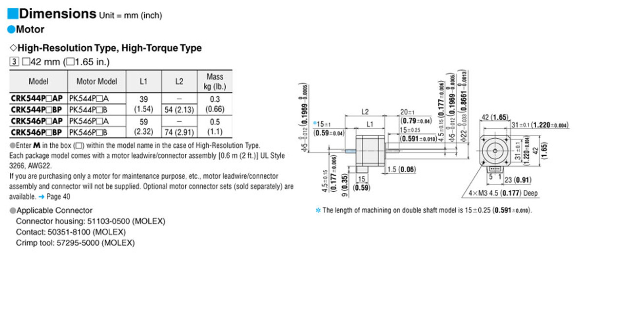 PK546PB - Dimensions