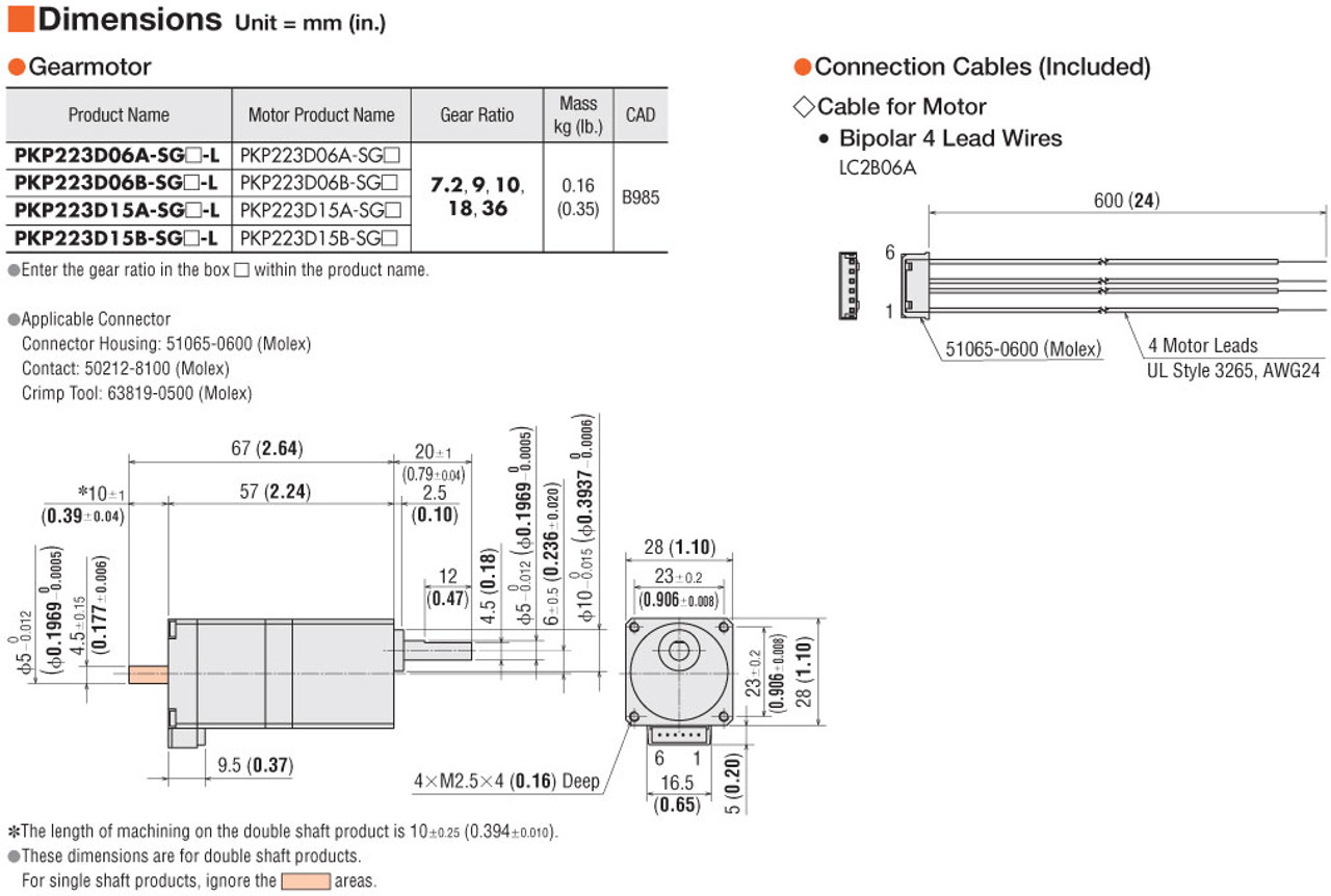 PKP223D06A-SG9-L - Dimensions