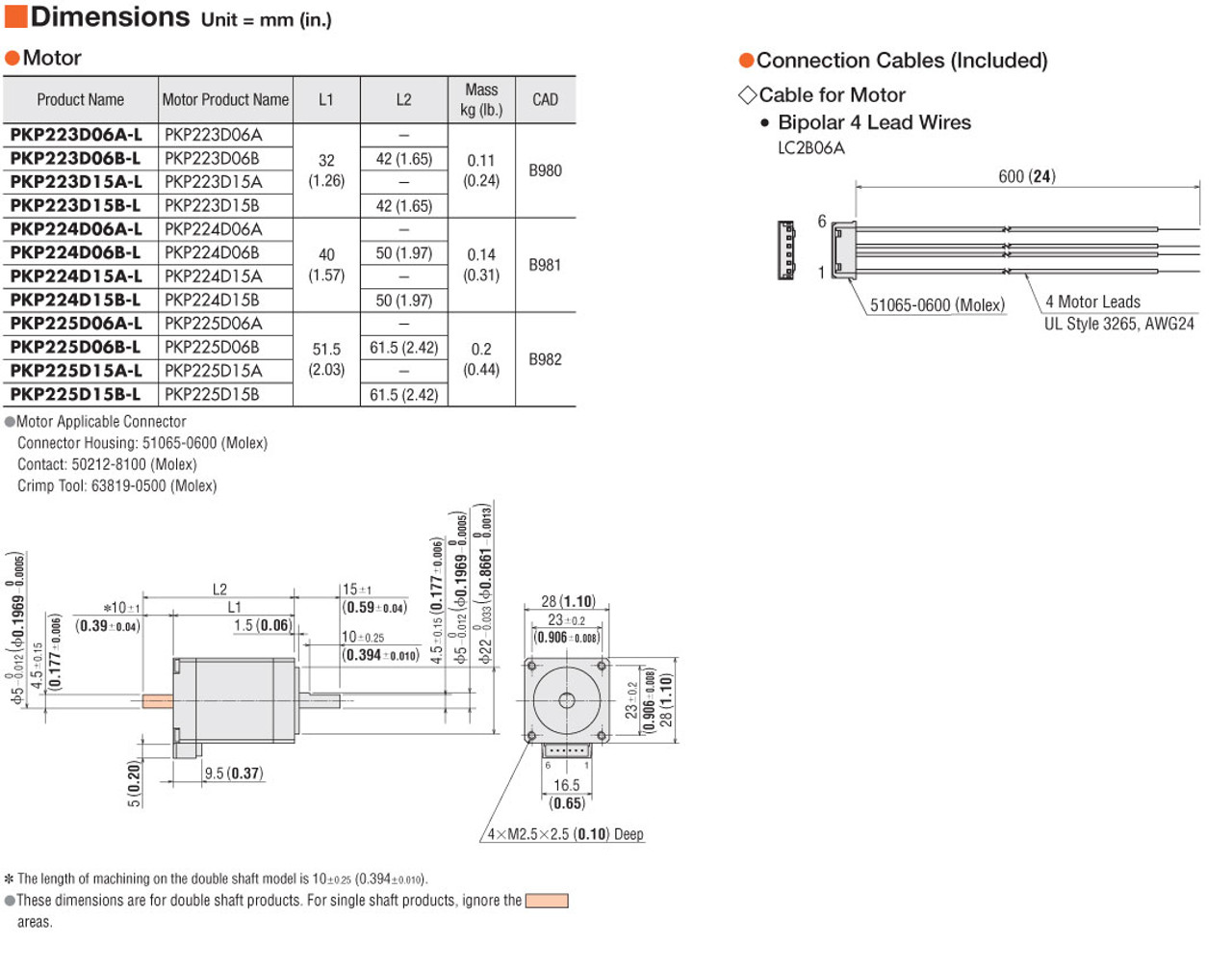 PKP225D06A-L - Dimensions