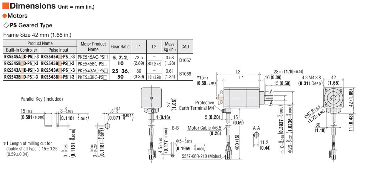 RKS543BC-PS36-3 - Dimensions