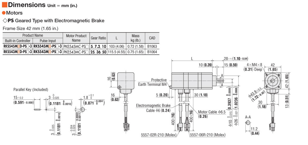 RKS543MC-PS36-3 - Dimensions