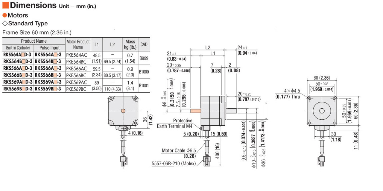 RKS564AC-3 - Dimensions