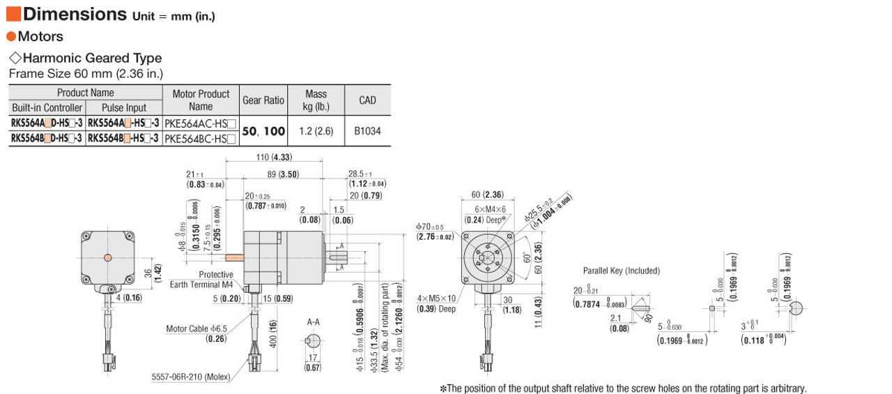 RKS564BAD-HS100-3 - Specifications