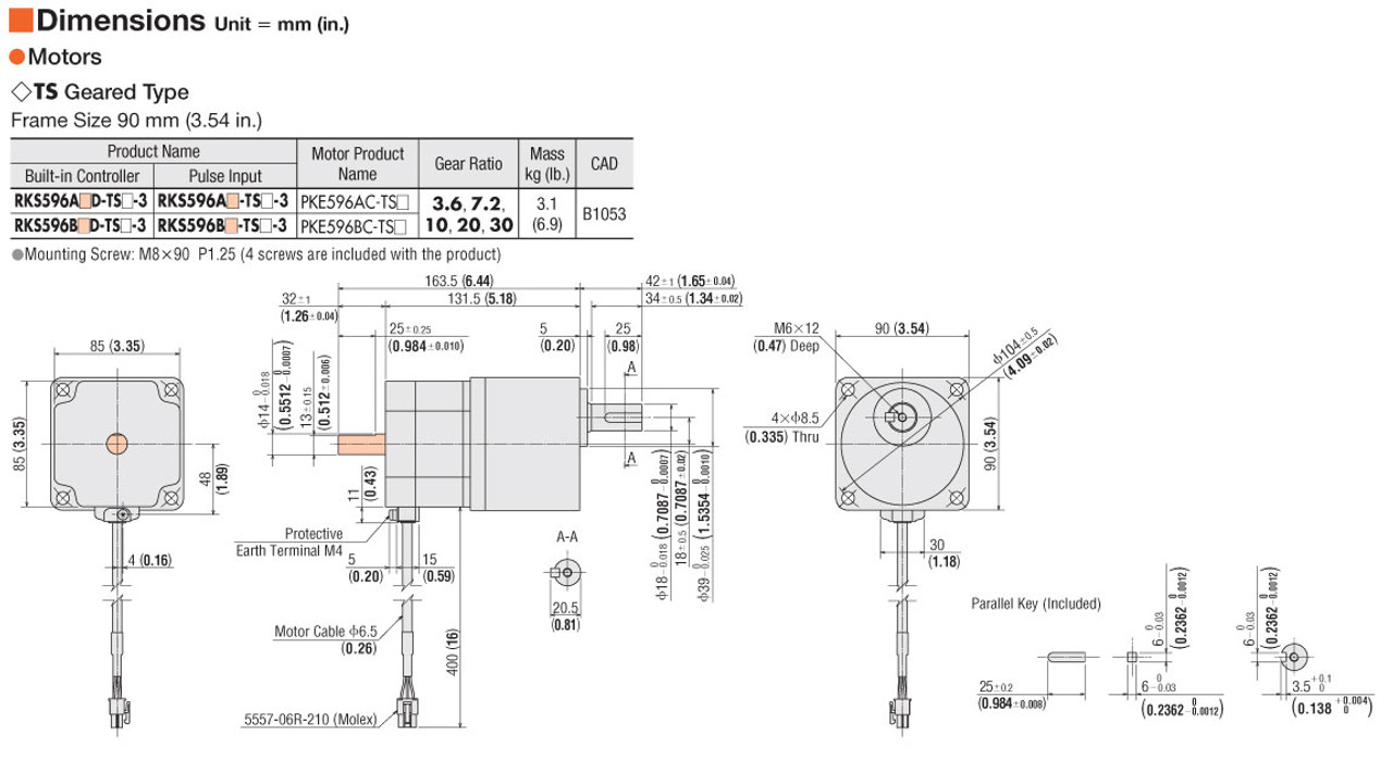 RKS596BAD-TS20-3 - Specifications