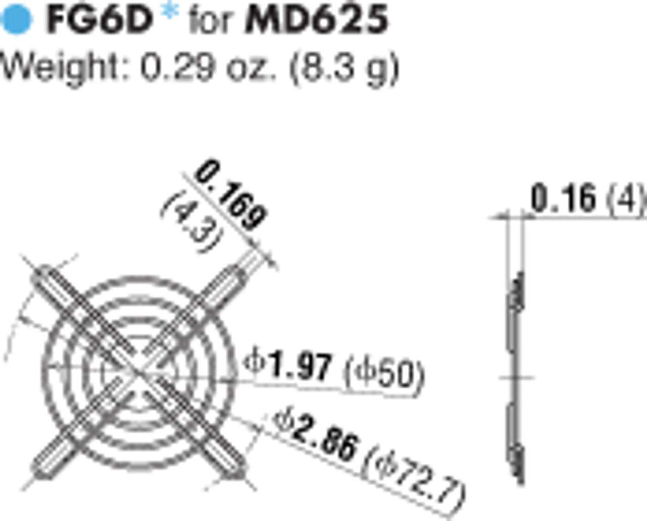 T-MD625B-24HG - Dimensions