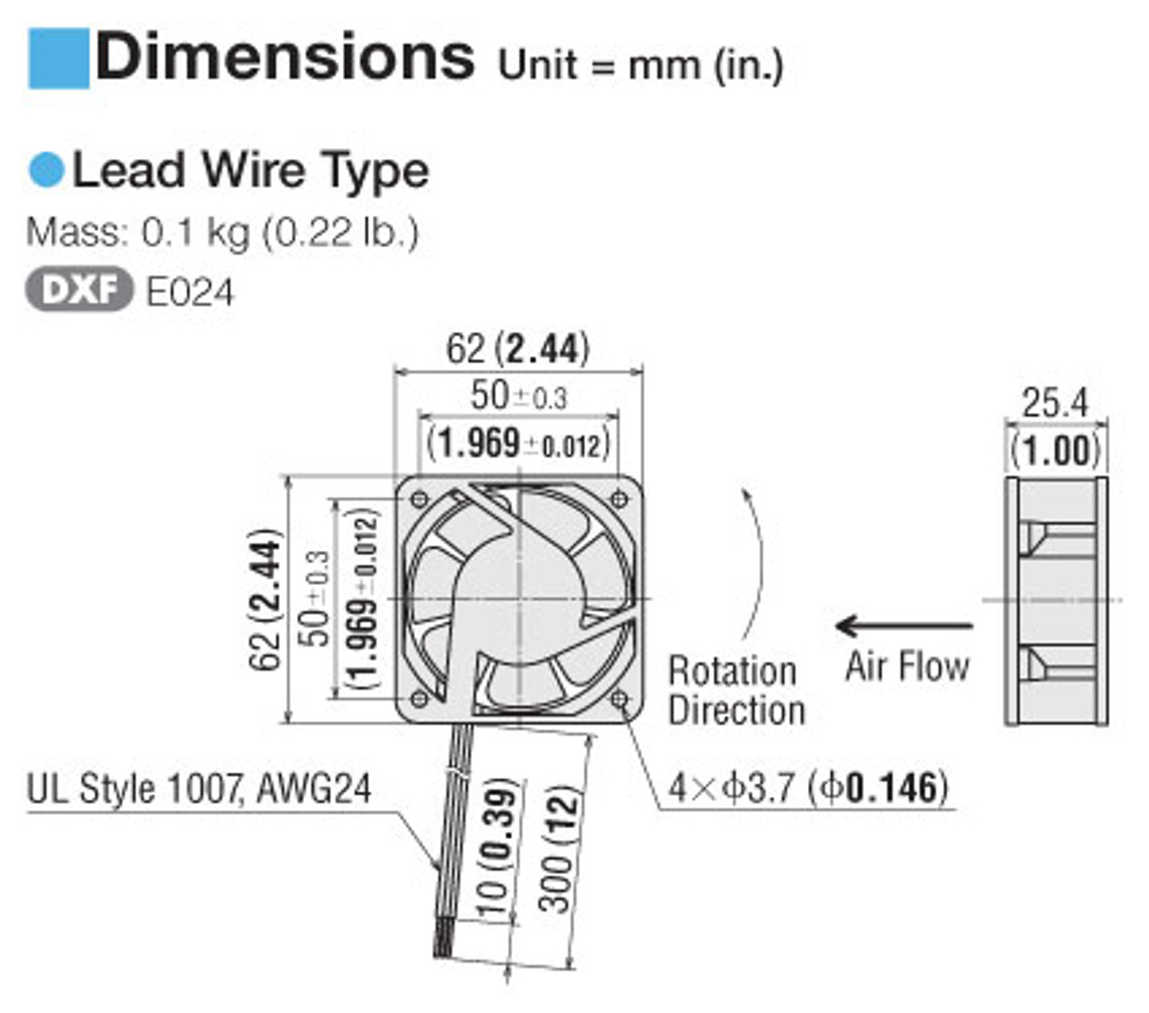 T-MDA625-24-G - Dimensions