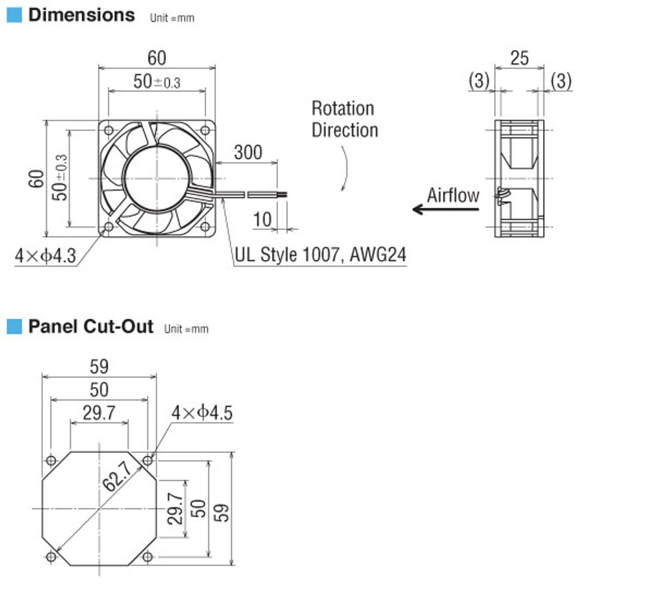 T-MDS625H-24-G - Dimensions