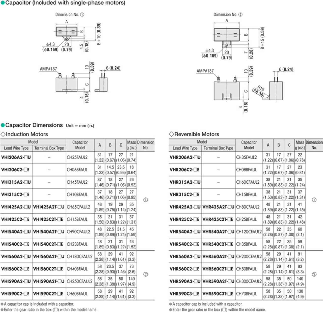 VHR206C2-GVE - Dimensions