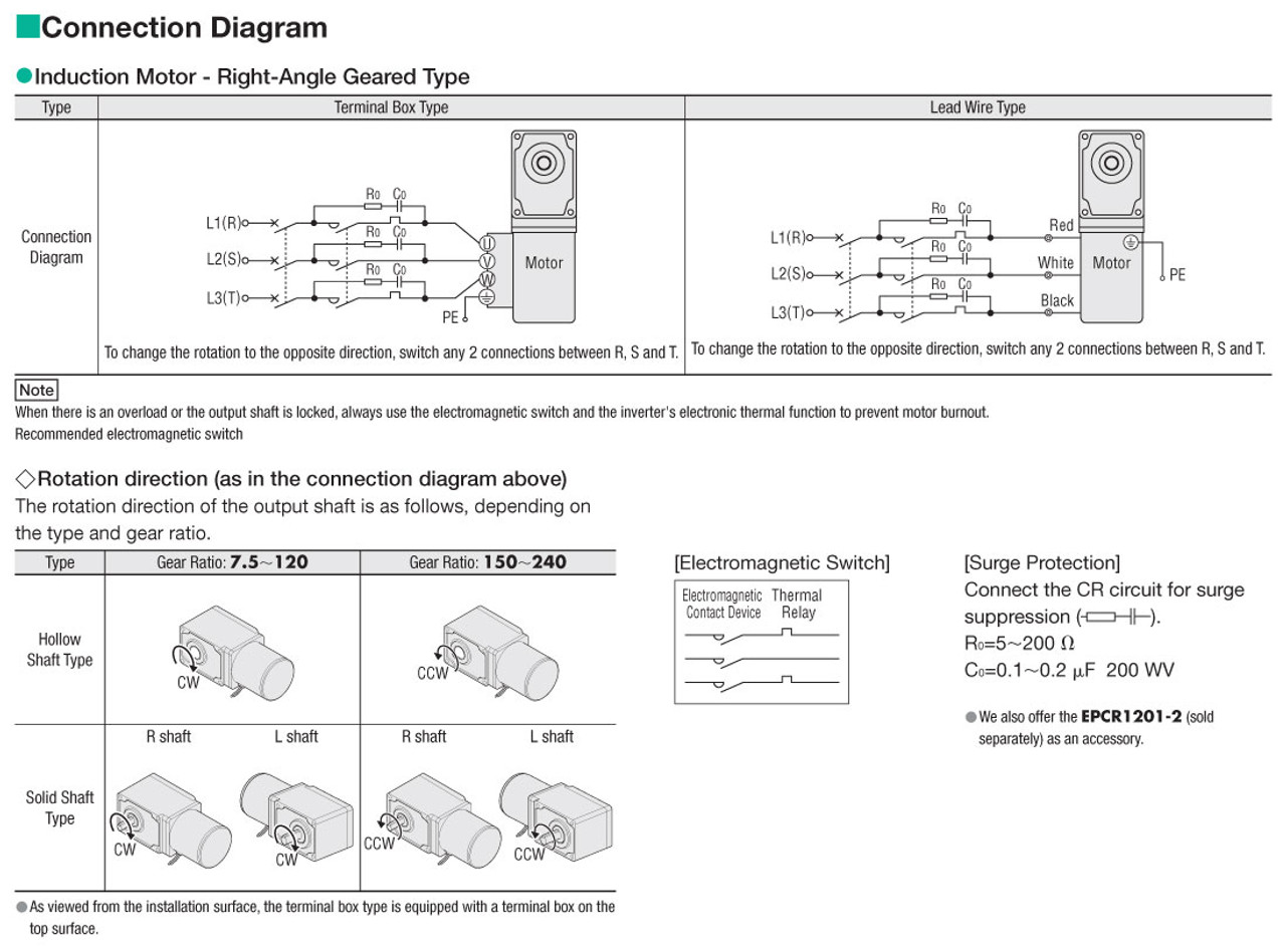 5IK100VES-GAR240 - Connection