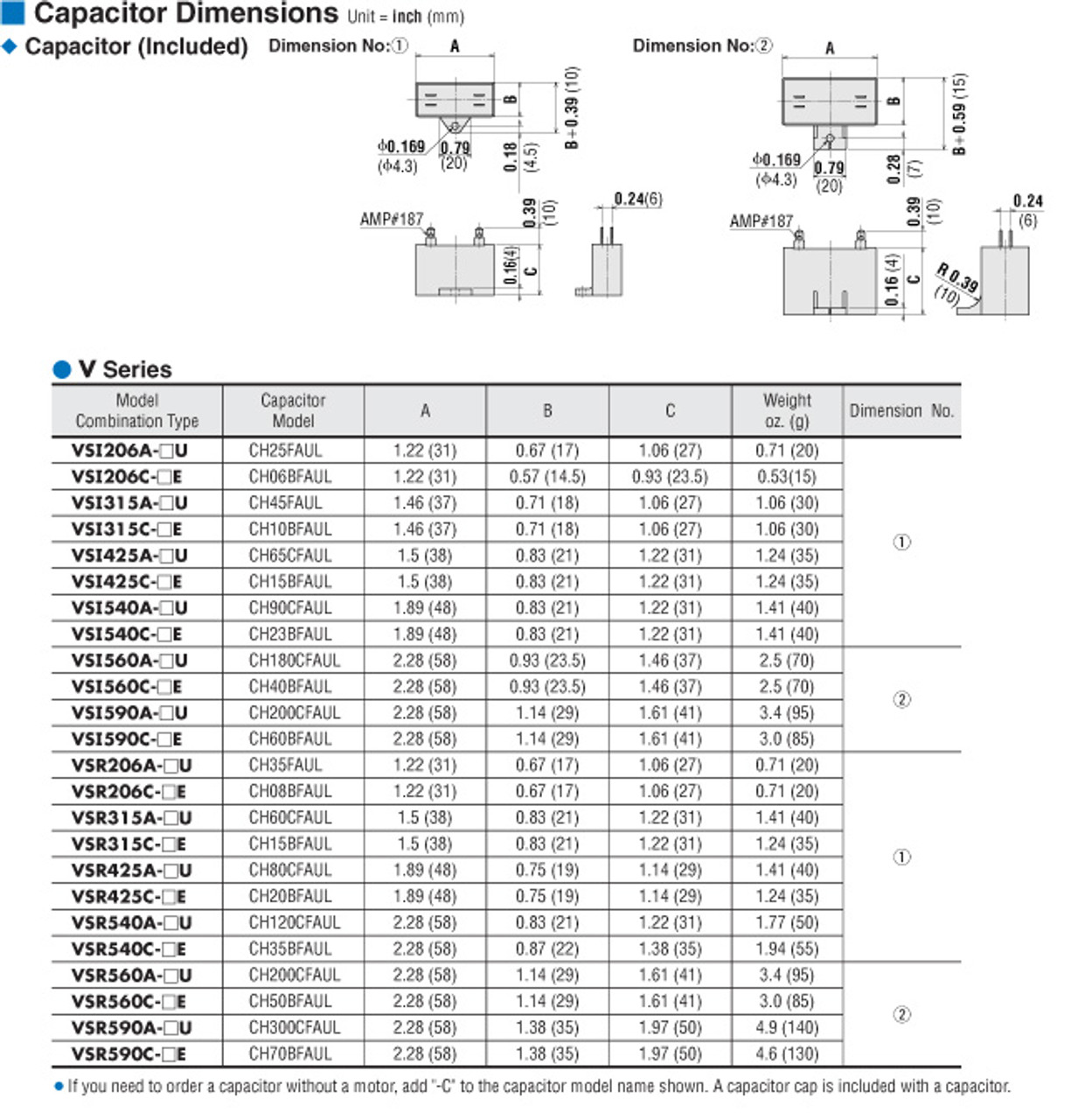 VSI560A-300U - Dimensions