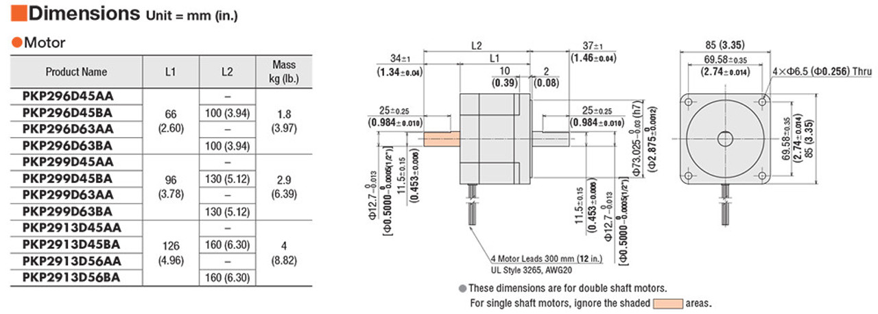 PKP299D63BA - Dimensions