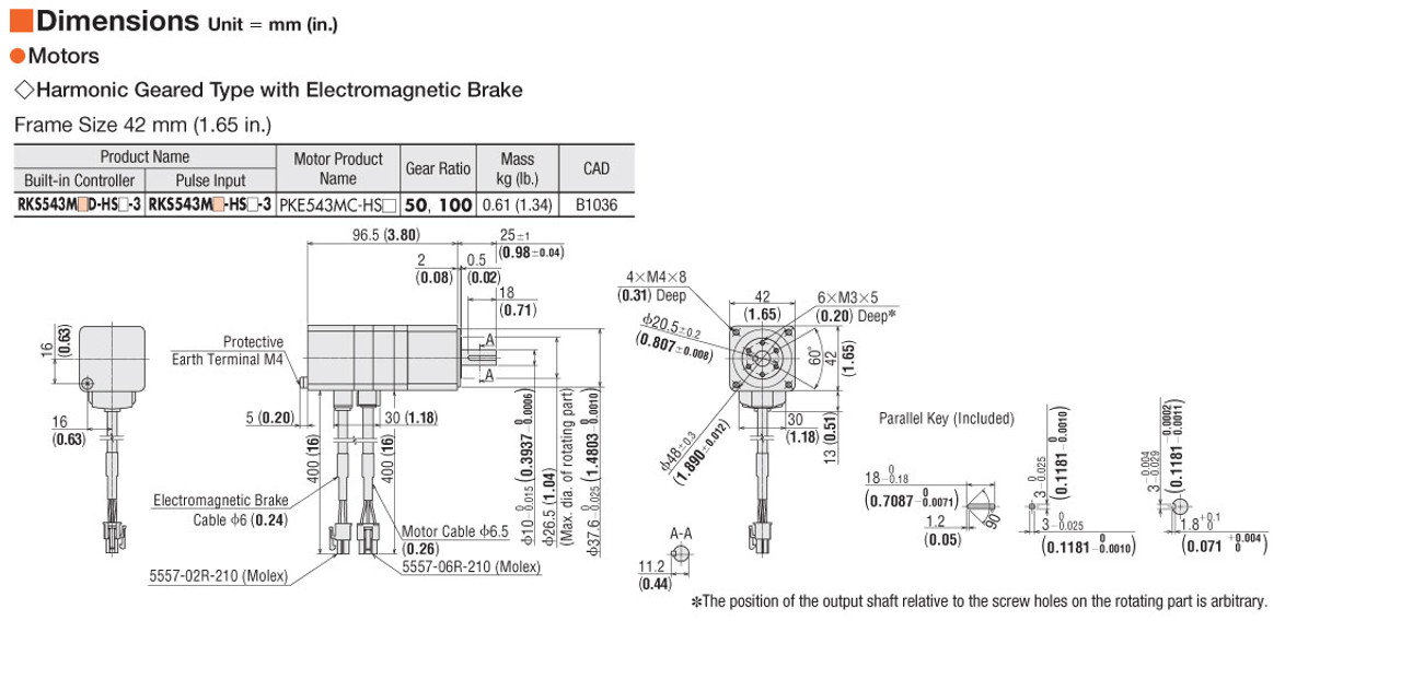 RKS543MA-HS100-3 - Dimensions