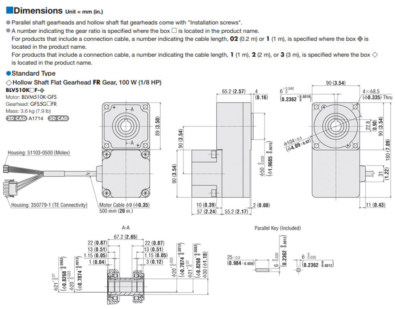 BLV510K100F-1 - Dimensions