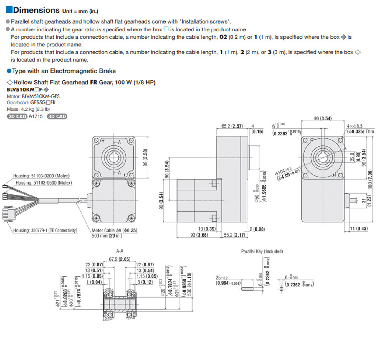 BLV510KM200F-1 - Dimensions