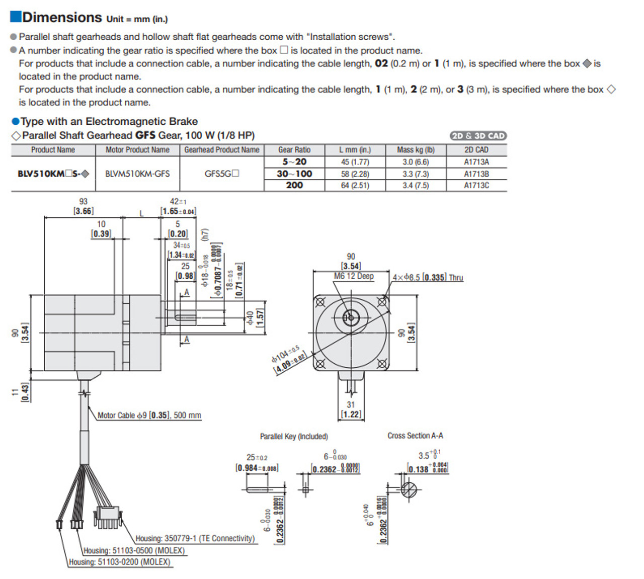 BLV510KM200S-02 - Dimensions