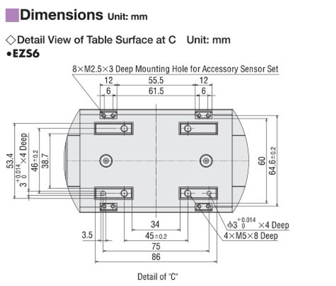 EZSM6RE015AZMK - Dimensions