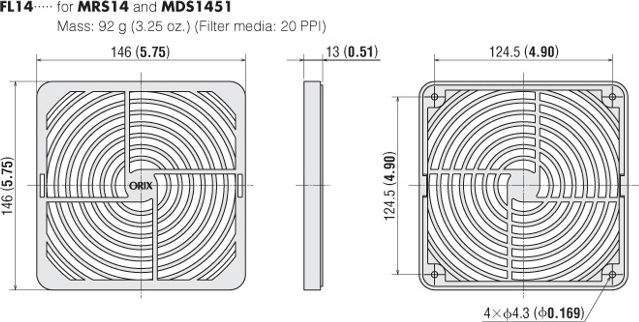 A-1451-GF - Dimensions