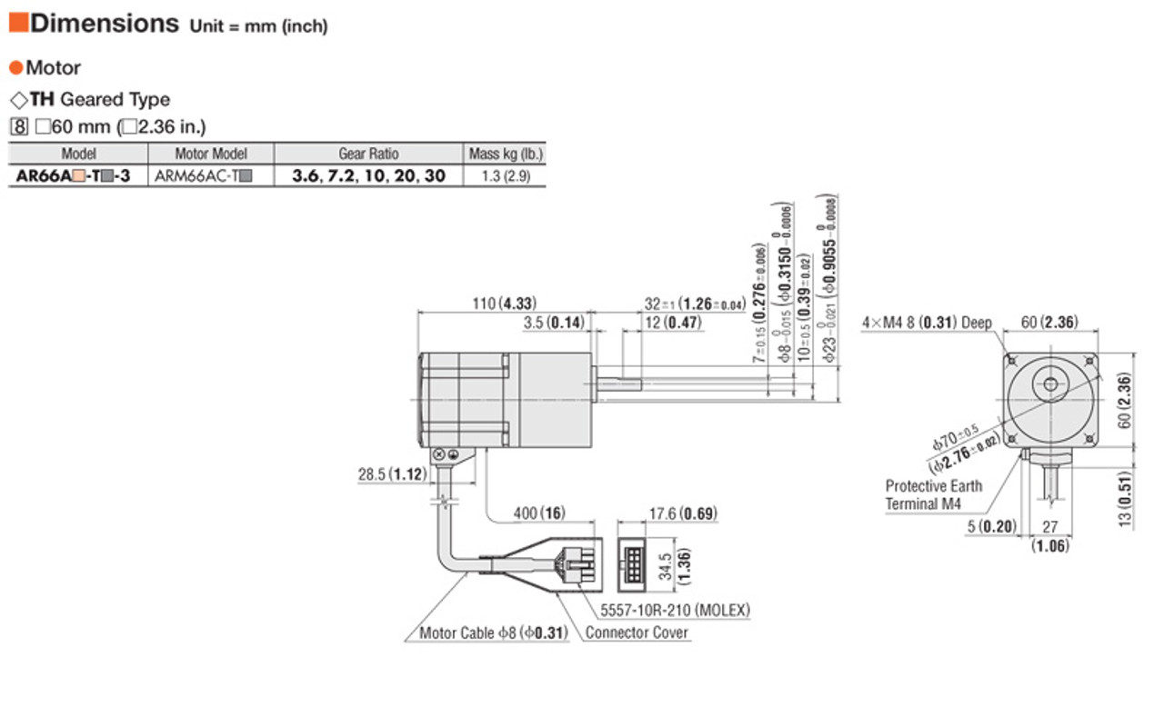 AR66AA-T3.6-3 - Dimensions