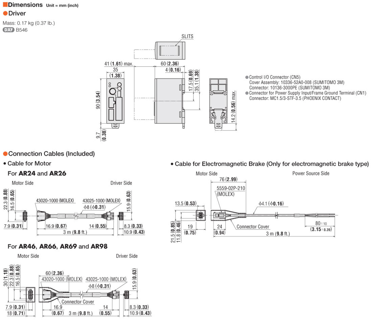 AR46AK-PS36-3 - Dimensions