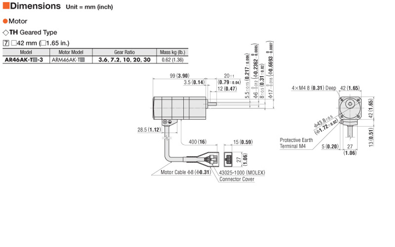 AR46AK-T3.6-3 - Dimensions