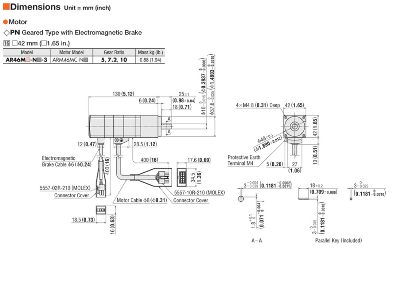 AR46MA-N7.2-3 - Dimensions