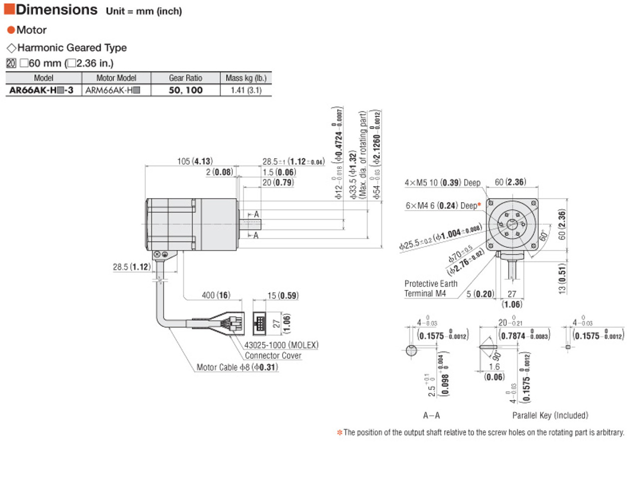 AR66AKD-H100-3 - Dimensions