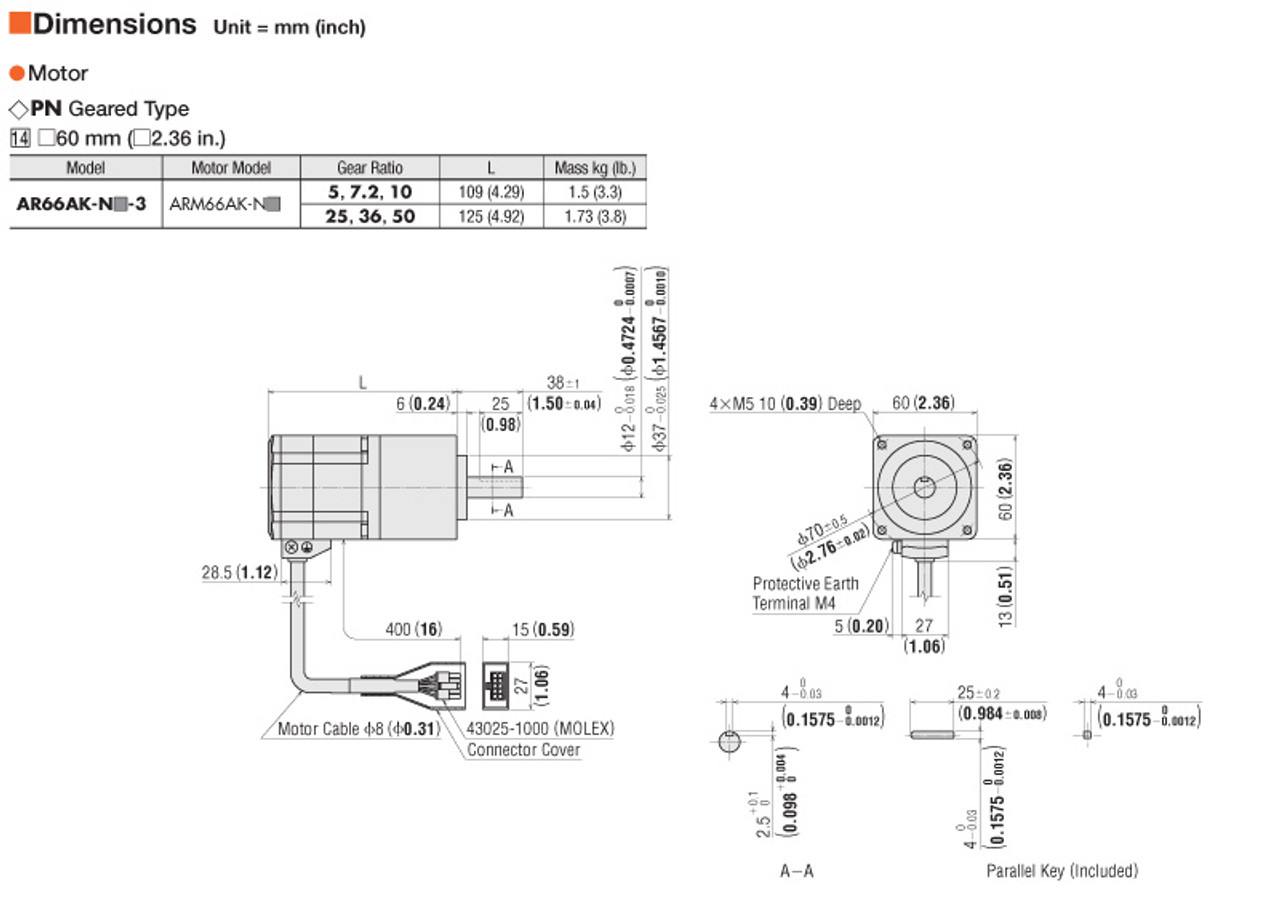 AR66AKD-N50-3 - Dimensions