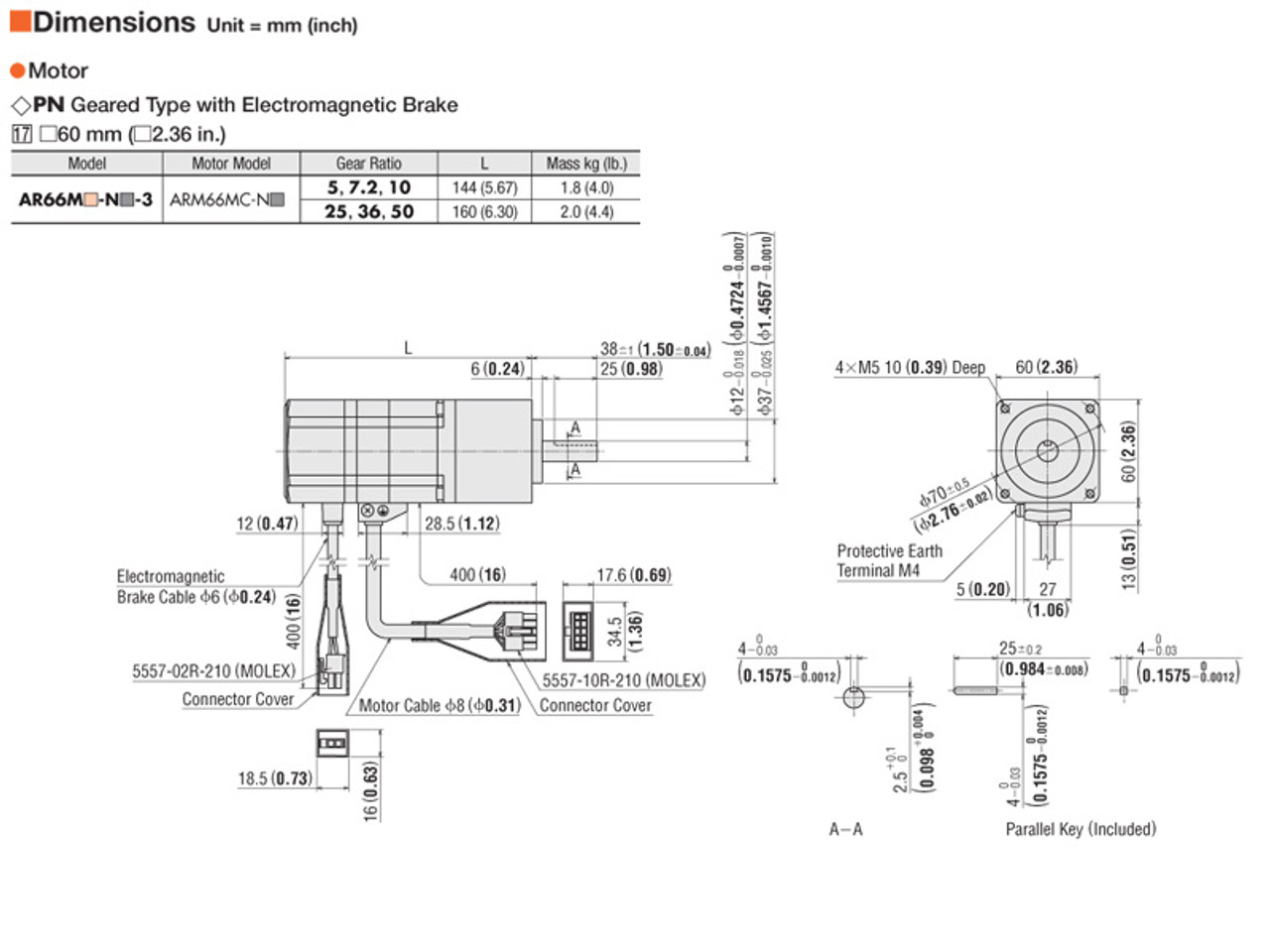 AR66MA-N36-3 - Dimensions