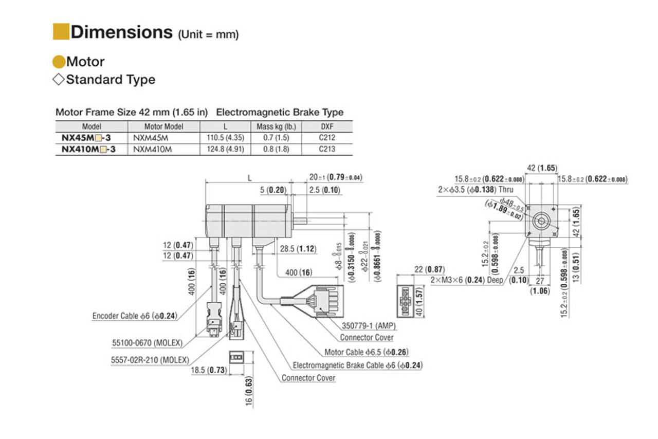 NXM410M - Dimensions