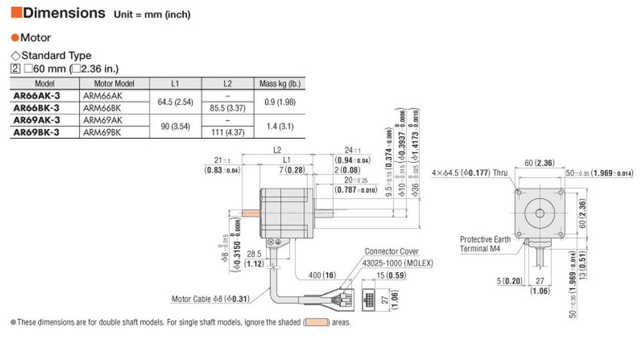 AR69BK-3 - Dimensions