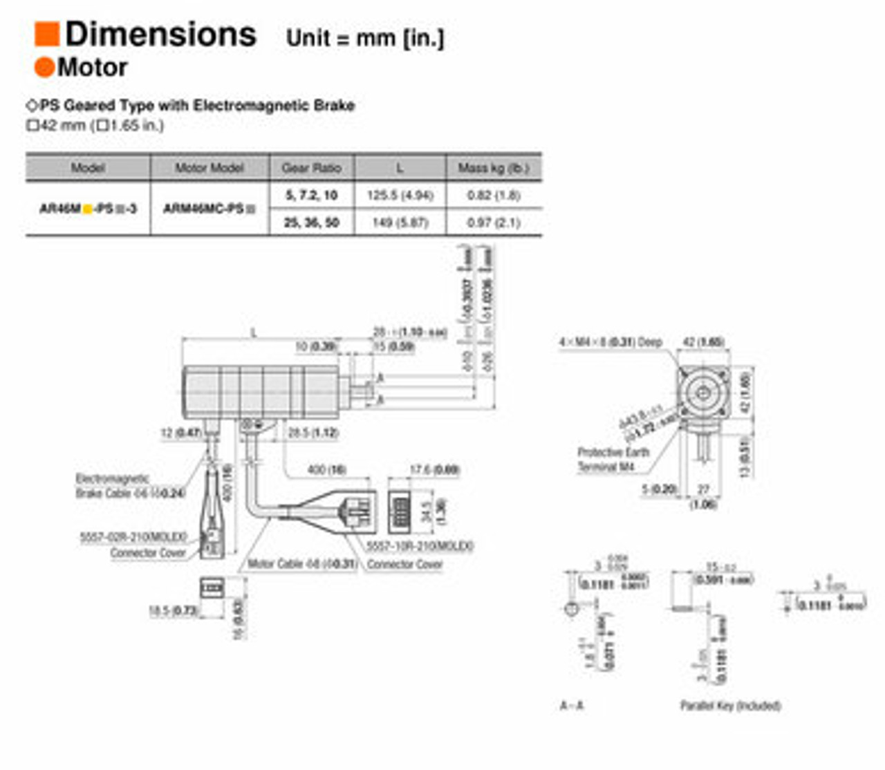 ARM46MC-PS36 - Dimensions
