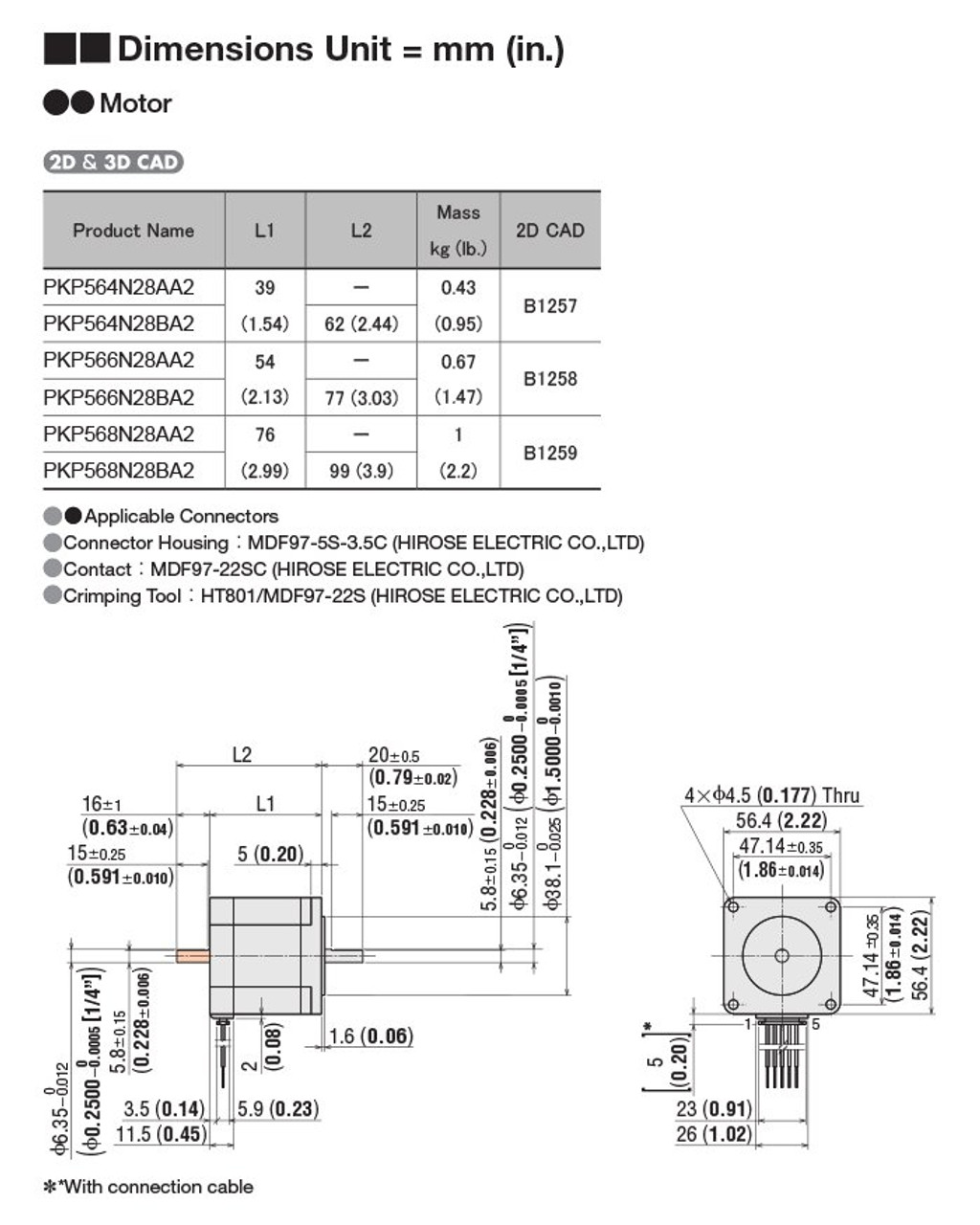 PKP568N28AA2 - Dimensions