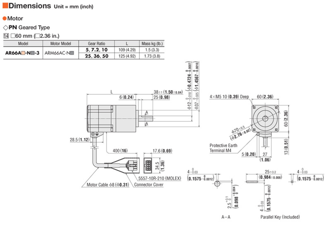 ARM66AC-N10 - Dimensions