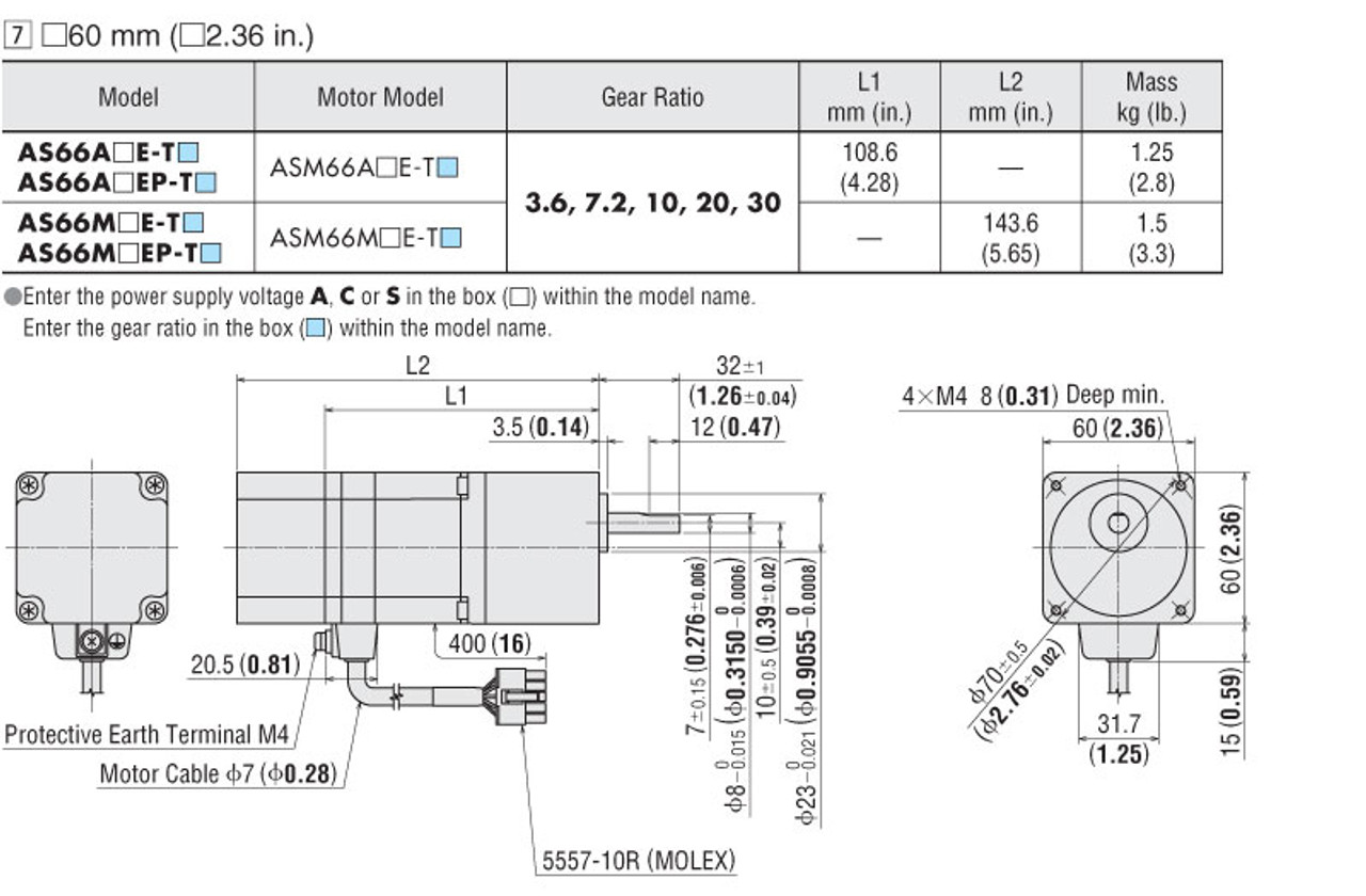 ASM66ACE-T20 - Dimensions