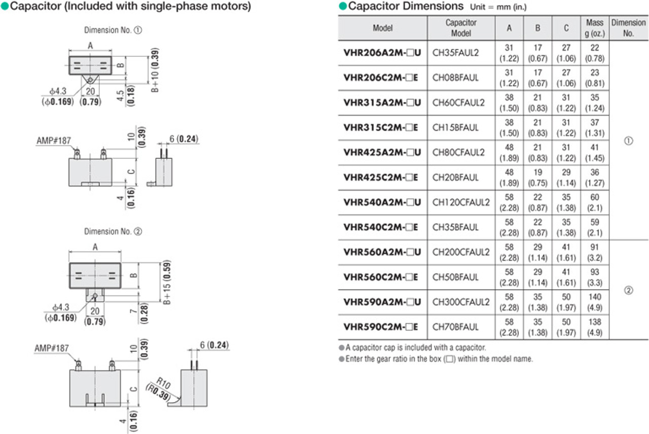 VHR590A2M-GVRU - Dimensions