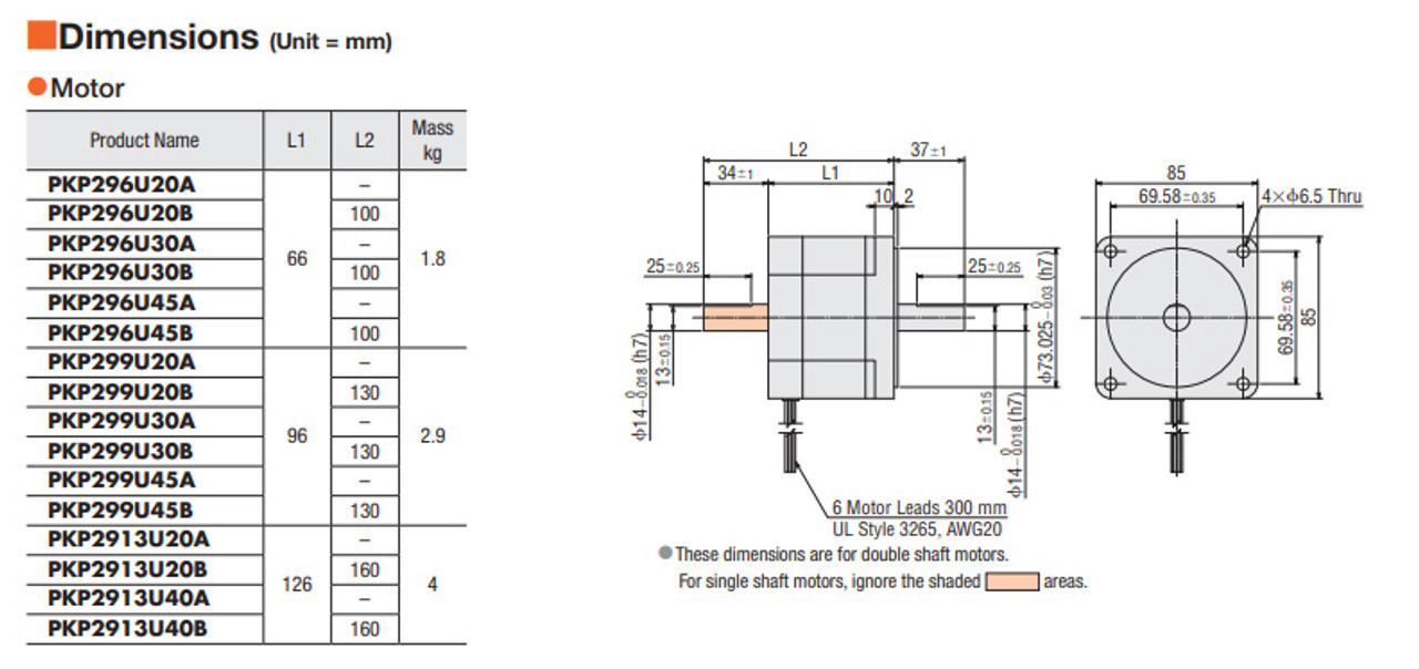 PKP2913U20AA - Dimensions