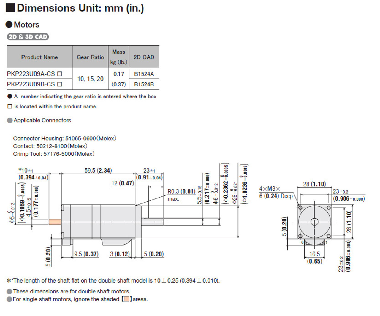 PKP223U09A-CS20 - Dimensions