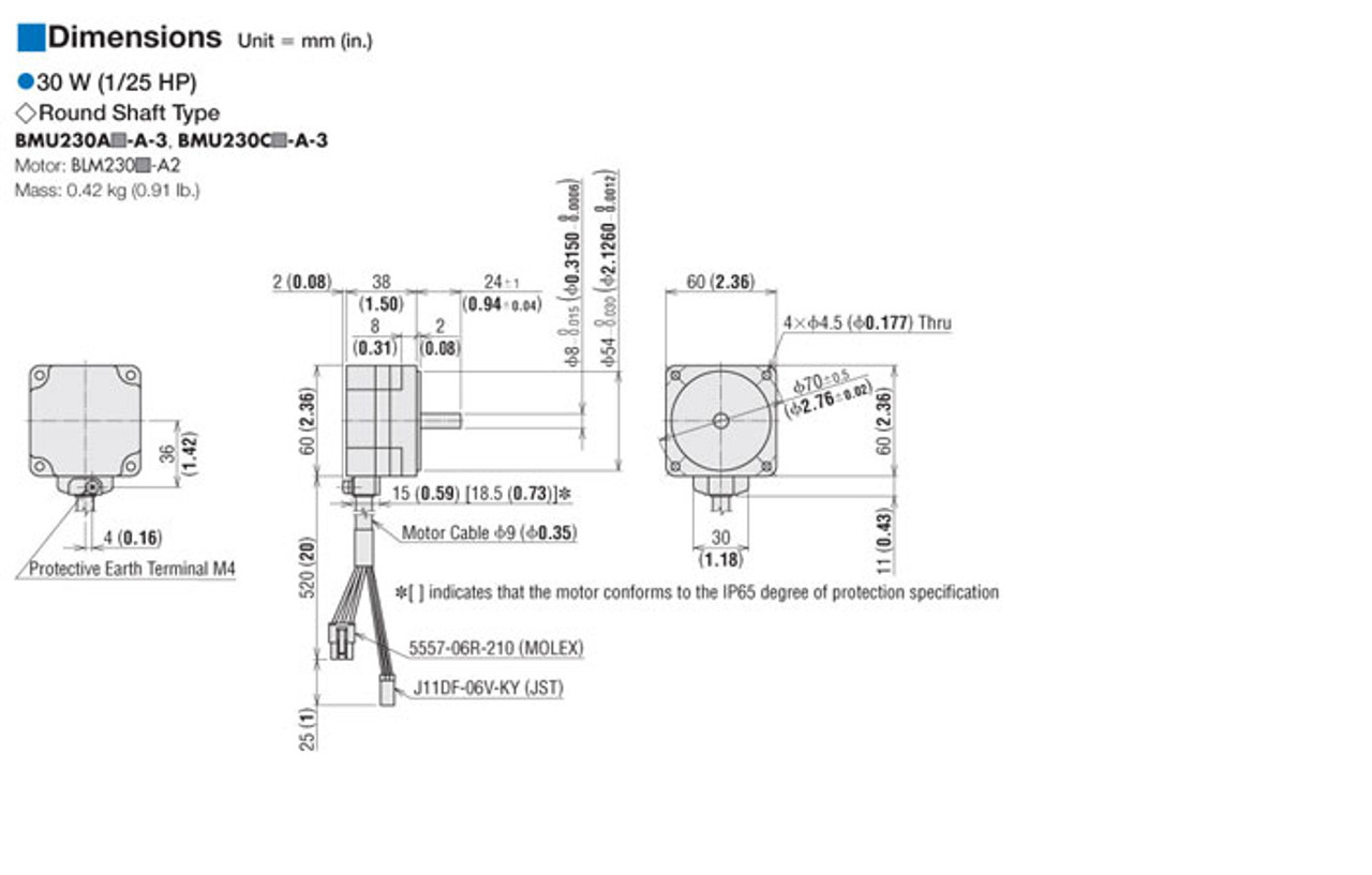 BLM230P-A2 - Dimensions