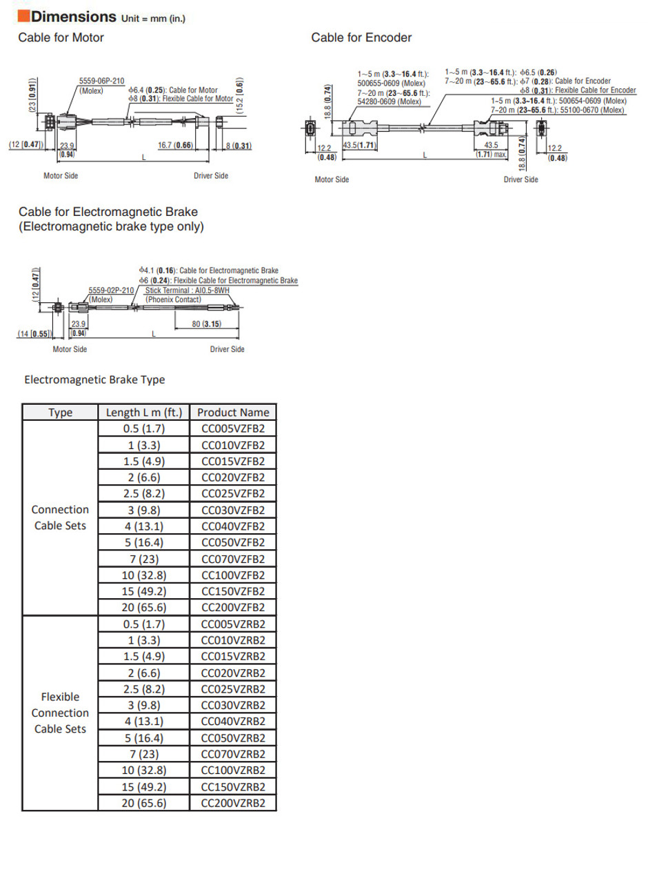 CC100VZFB2 - Dimensions