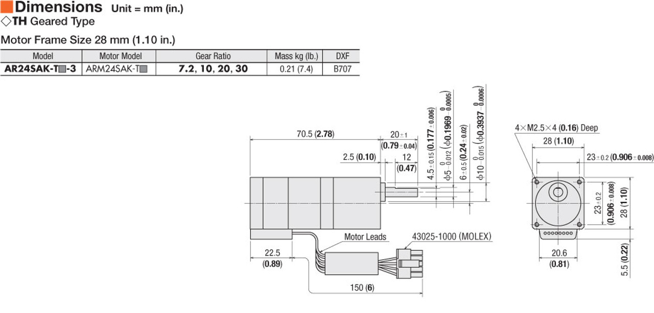 AR24SAK-T7.2-3 - Dimensions