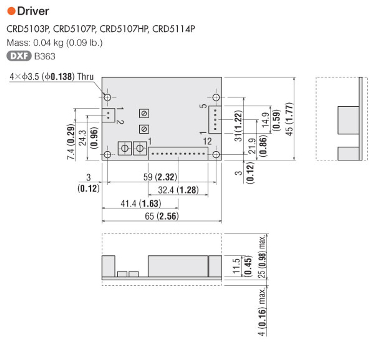 CRK545AP-PS10 - Dimensions
