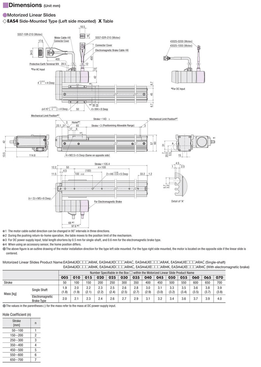 EAS4LX-D025-ARMS-3 - Dimensions