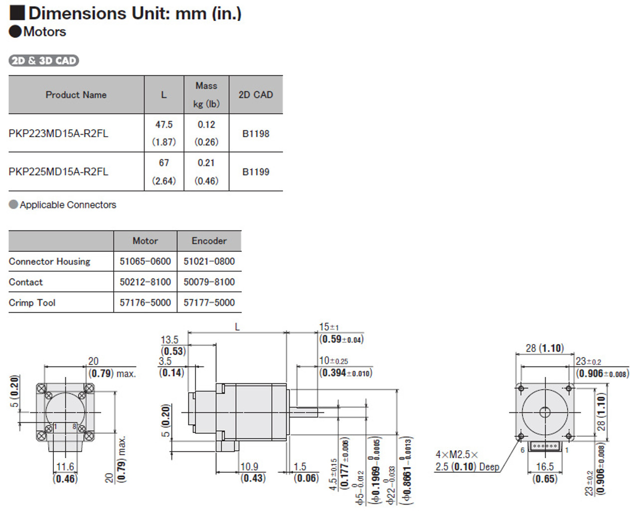 PKP225MD15A-R2FL - Dimensions