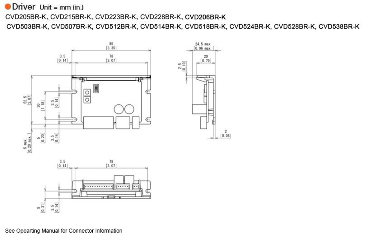 CVD507BR-K - Dimensions