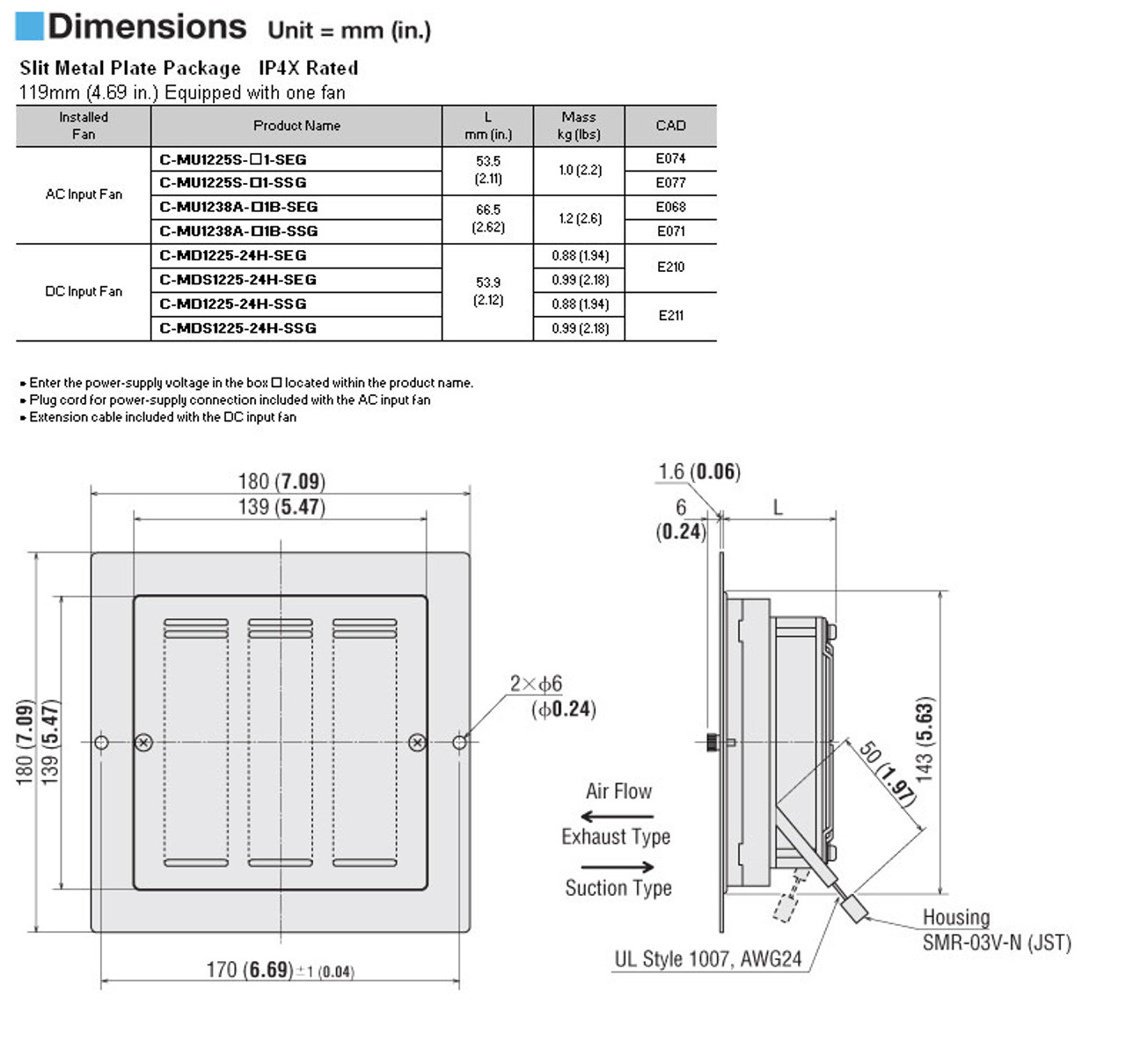 C-MDS1225-24H-SEG - Dimensions