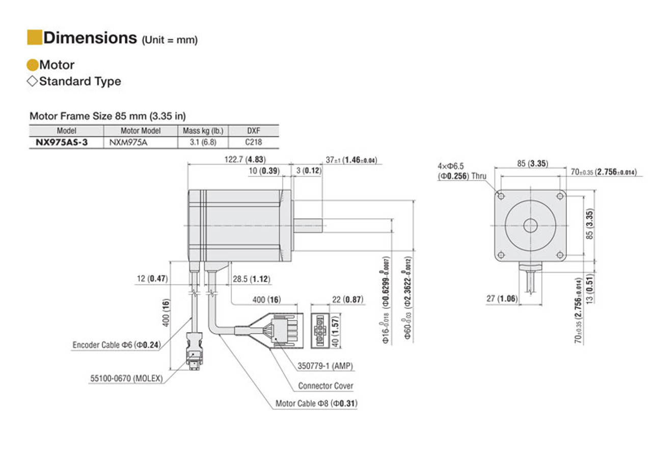 NX975AS-3 - Dimensions